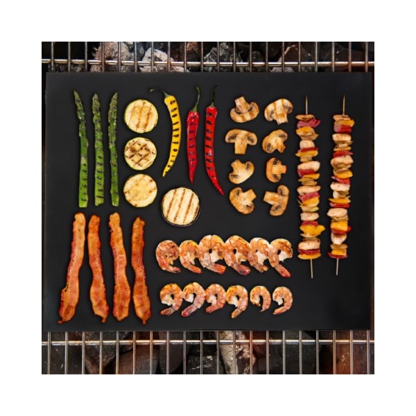Hastings Home Set of 2 Nonstick BBQ Grill Mat, FDA Approved, Double Sided and Reusable Barbecue Grilling 618003TEF - main